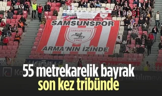 55 Metrekarelik Samsunspor Bayrağı Son Kez Tribünde