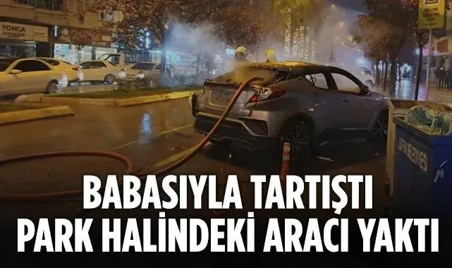 Bafra'da Baba İle Tartışan Oğlu Aracı Ateşe Verdi