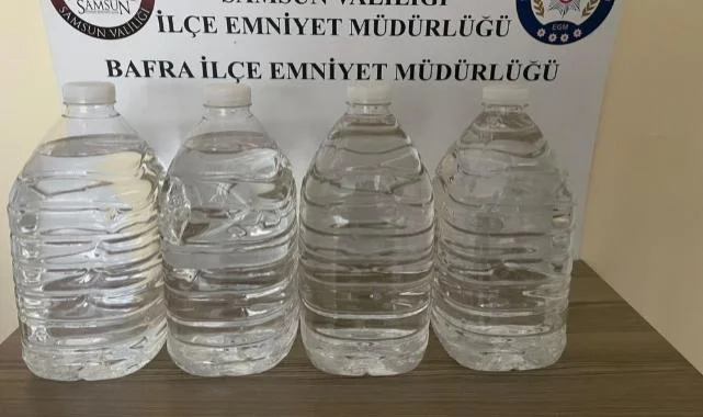 Bafra'da Kaçak Alkol Denetimi: 20 Litre Etil Alkol Yakalandı