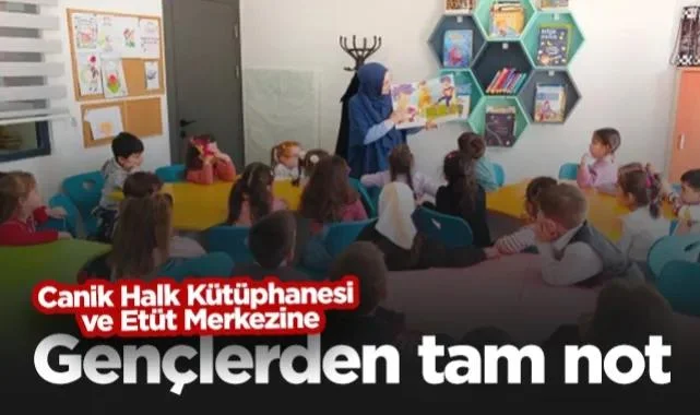 Canik Halk Kütüphanesi ve Etüt Merkezi Öğrencilerin Buluşma Noktası Oldu