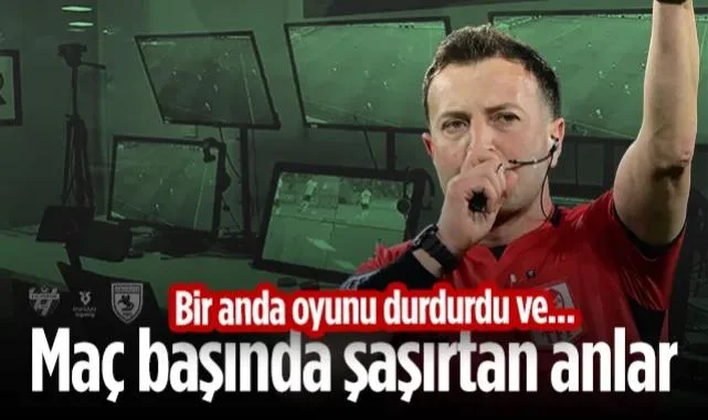 Eyüpspor-Samsunspor Maçında Şaşırtan Anlar! Hakem Yasin Kol Bir Anda Oyunu Durdurdu ve...