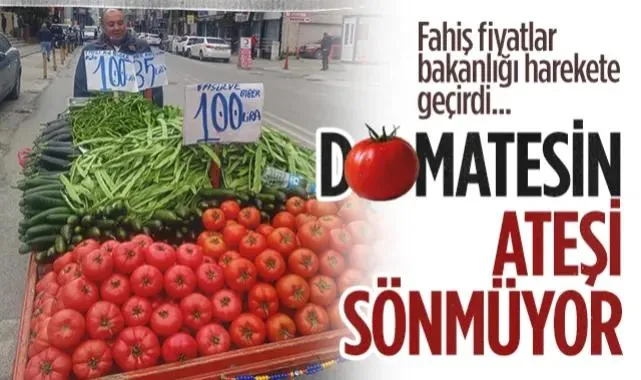 Fahiş Fiyatlar Bakanlığı Harekete Geçirdi... Domatesin Ateşi Sönmüyor