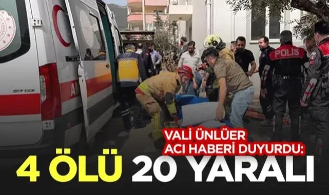 Kahramanmaraş Valisi Mükerrem Ünlüer Acı Haberi Duyurdu: 4 Ölü 20 Yaralı