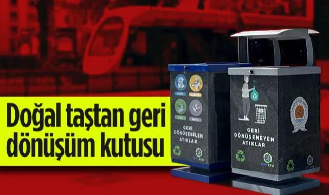 Samsun Büyükşehir’den Çevreci Hamle: Doğal Taştan Geri Dönüşüm Kutusu