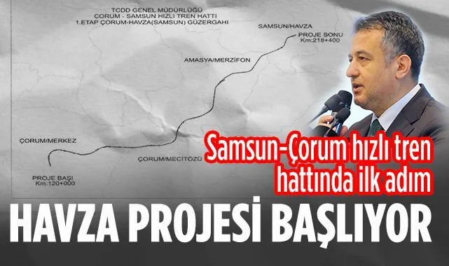Samsun-Çorum Hızlı Tren Hattında İlk Adım: Havza Projesi Başlıyor