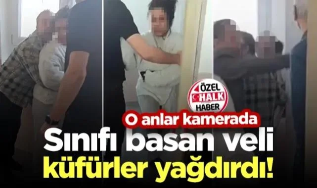 Samsun'da Dehşet Anları: Sınıfı Basan Veli Küfürler Yağdırdı!