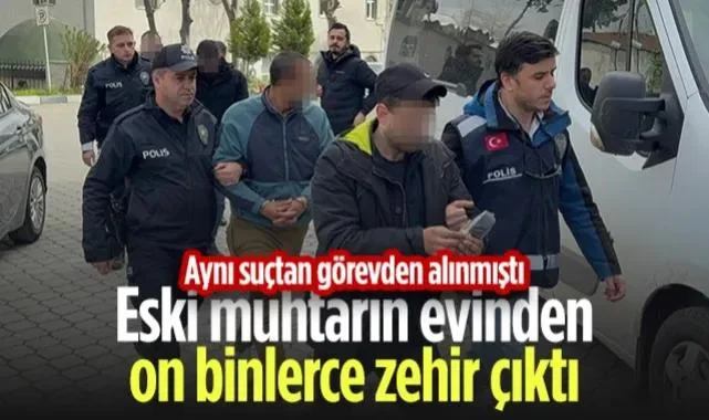 Samsun'da Eski Muhtarın Evinden On Binlerce Zehir Çıktı! Aynı Suçtan Görevden Alınmıştı...
