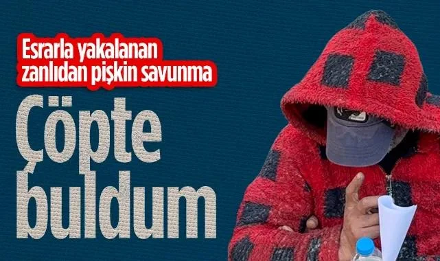 Samsun'da Esrarla Yakalanan Şüphelinin Çöpte Buldum Yalanı Tutmadı