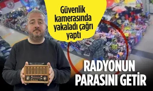 Samsun'da Güvenlik Kamerasında Yakaladı, Hırsıza Çağrı Yaptı: Radyonun Parasını Getir