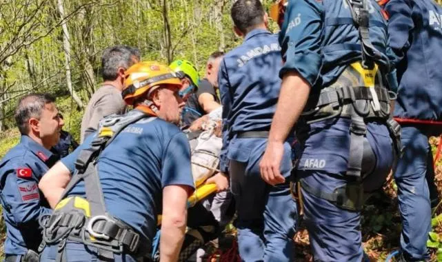 Samsun'da Kayalıklardan Düşen Vatandaş İçin Kurtarma Operasyonu