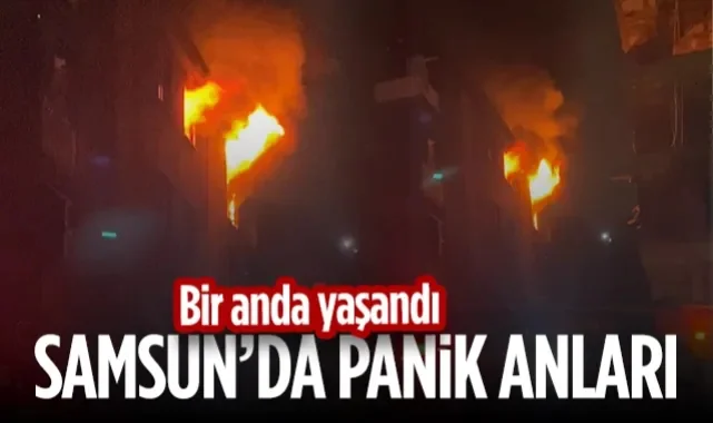 Samsun'da Korkutan Yangın! Alevler Bir Anda...