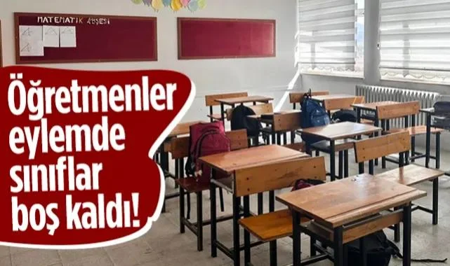 Samsun'da Öğretmenler Eylemde, Sınıflar Boş Kaldı!