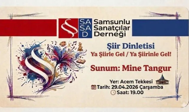 Samsun’da Sanat Rüzgarı: Acem Tekkesi Şiir Gecesi ve Deniz Gömeç İmza Günü