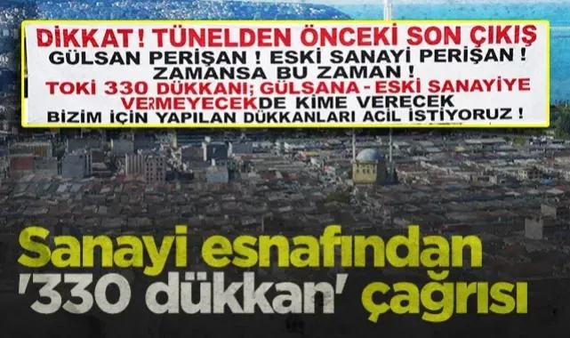 Samsun'da Sanayi Esnafından 330 Dükkan Çağrısı