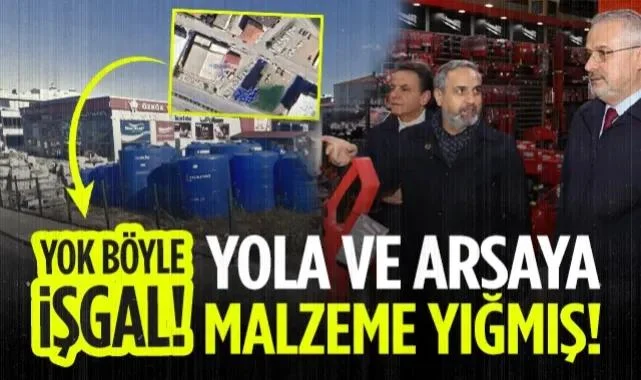 Samsun'da Yok Artık Dedirten İşgal! Yola ve Arsaya Malzeme Yığmış!
