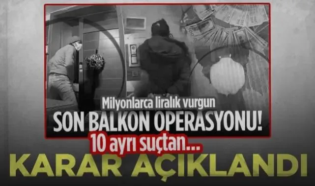 Samsun'daki 'Son Balkon' Operasyonunda Karar Çıktı: 10 Ayrı Suçtan...