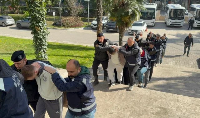 Samsun Merkezli Organize Suç Örgütü Operasyonu: 25 Gözaltı