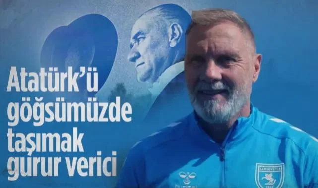 Samsunspor'da Fink'ten Alkış Toplayan Sözler: Atatürk'ü Göğsümüzde Taşımak Gurur Verici