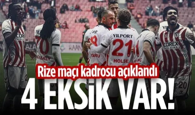 Samsunspor, Rizespor Deplasmanına 4 Eksikle Gidiyor! İşte Kamp Kadrosu...