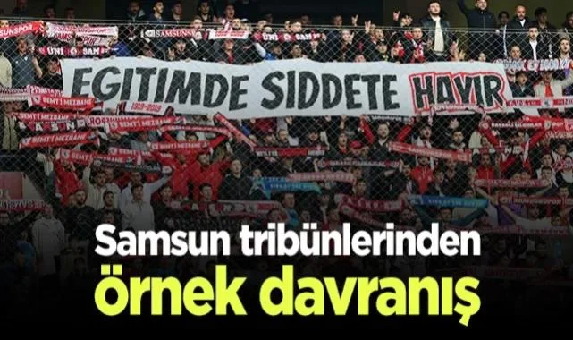 Samsunspor Tribünlerinden Örnek Davranış