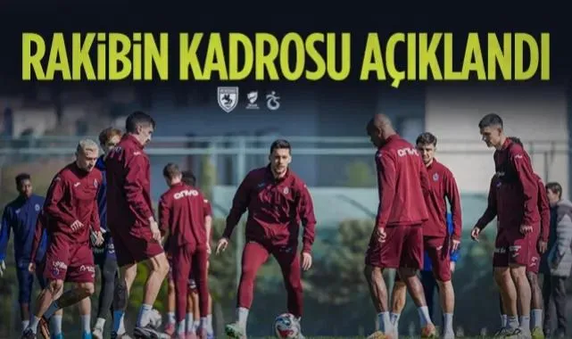 Samsunspor'un Rakibi Trabzonspor'un Kamp Kadrosu Açıklandı
