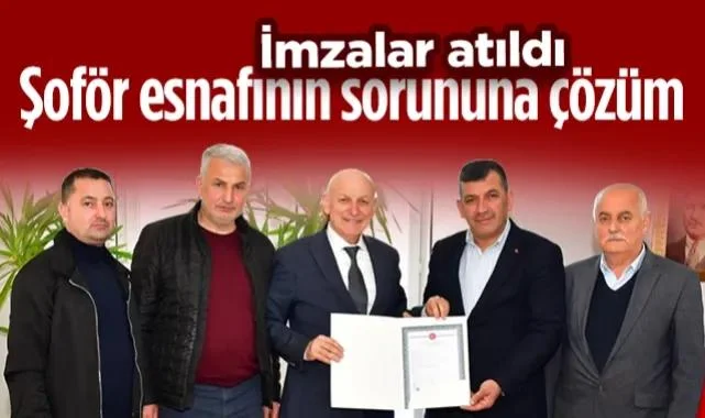 Terme'de Şoför Esnafının Sorununa Çözüm! İmzalar Atıldı...