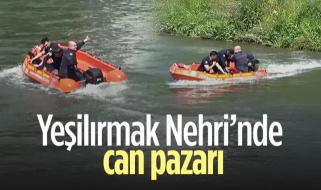 Yeşilırmak Nehri'nde Can Pazarı: Boğulma Tehlikesi Geçiren Şahsı İtfaiye Kurtardı