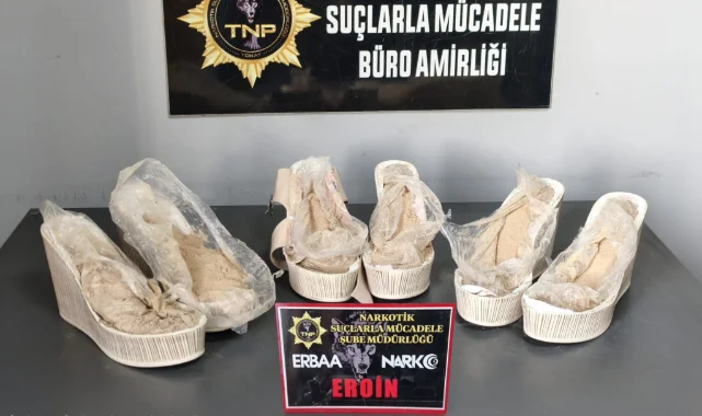 Ayakkabı tabanında uyuşturucu operasyonu