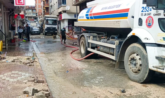Bafra Belediyesi'nden selden etkilenen Havza'ya destek