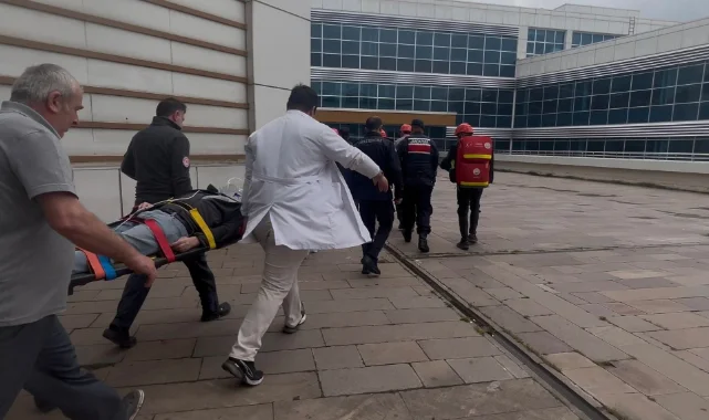 Bafra Devlet Hastanesi'nde yangın tatbikatı yapıldı