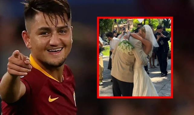 Cengiz Ünder ve Bilge Yenigül Roma'da evlendi! İddialı gelinlik olay oldu