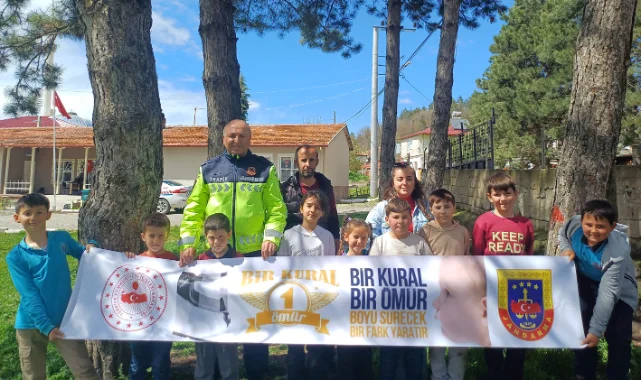 Havza'da jandarmadan öğrencilere trafik eğitimi