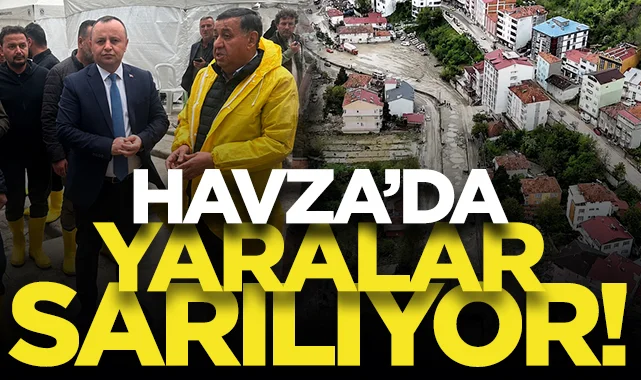 Havza'da selin yaraları sarılıyor!