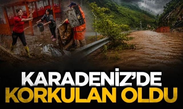 Karadeniz'de korkulan oldu: Ordu ve Giresun'u sel vurdu