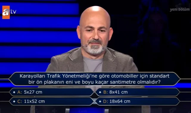 Karayolları Trafik Yönetmeliği'ne göre otomobiller için standart bir ön plakanın eni ve boyu kaçar santimetre olmalı