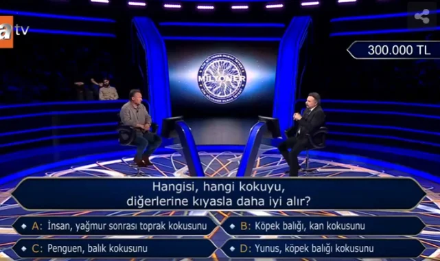 Kim Milyoner Olmak İster'de herkesi ters köşe yapan koku sorusu: Hangisi, hangi kokuyu, diğerlerine kıyasla daha iyi alır?