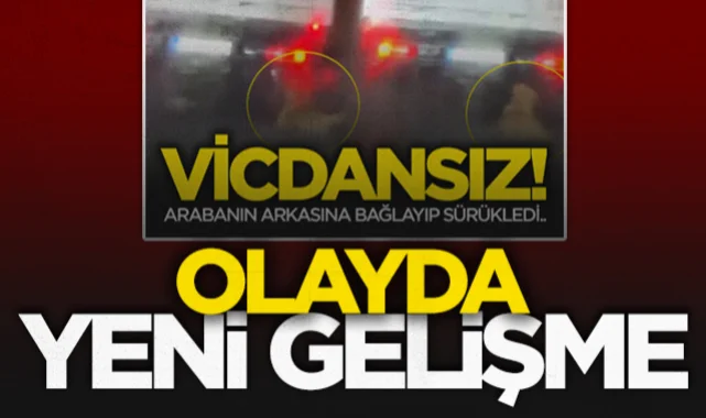 Köpeği araca bağlayarak sürüklediği iddia edilen sürücü gözaltına alındı