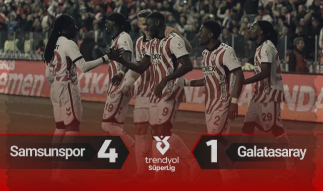 MAÇ ÖZETİ | Samsunspor'dan Galatasaray'a Gol Yağmuru: 4-1