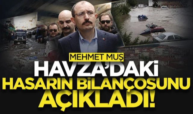 Mehmet Muş Havza'da sahaya indi: 70 konut ve 385 iş yeri hasar gördü