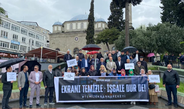 Samsun Büyük Aile Platformu'ndan temiz ekran eylemi
