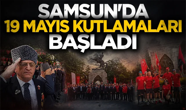 Samsun'da 19 Mayıs kutlamaları başladı: İlk tören Atatürk Anıtı'nda gerçekleştirildi