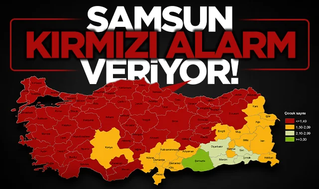 Samsun'da doğurganlık hızı ve çocuk sayısı kırmızı alarm veriyor