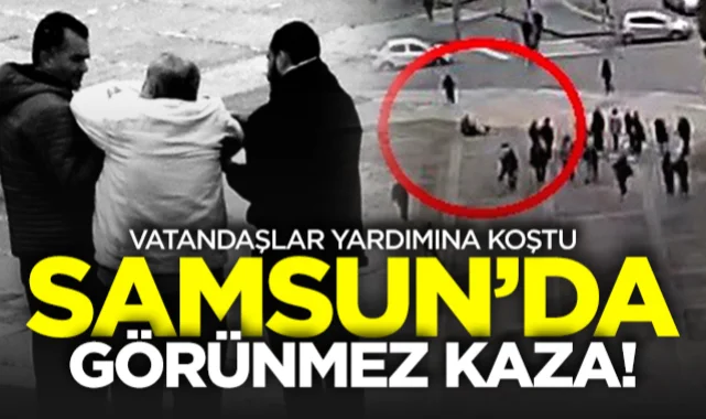 Samsun'da Görünmez Kaza: Vatandaşlar Yardımına Koştu