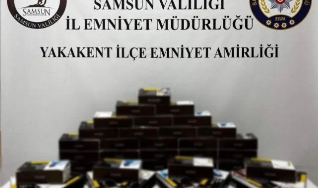 Samsun'da Kaçak Makaron Operasyonu