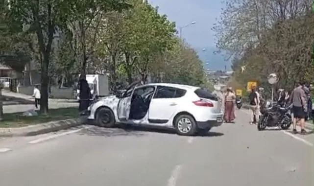 Samsun'da motosiklet otomobil ile çarpıştı: 1 yaralı