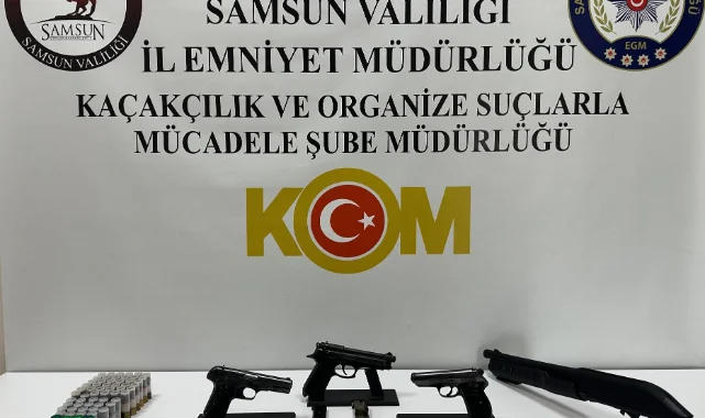 Samsun'da ruhsatsız silah operasyonu