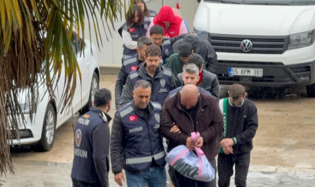 Samsun'da sahte e-devlet siteleriyle 1,5 milyarlık vurgun yapan 7 kişi adliyeye sevk edildi