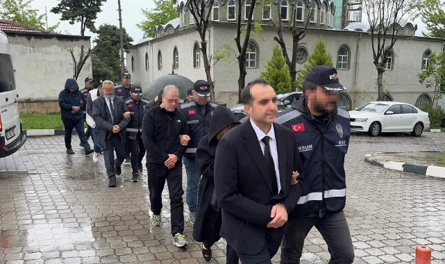 Samsun merkezli rüşvet operasyonunda gözaltına alınan 8 zanlı adliyede