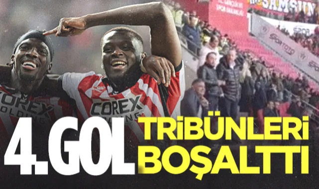 Samsunspor 4. Golü Attı, Tribünler Boşalmaya Başladı