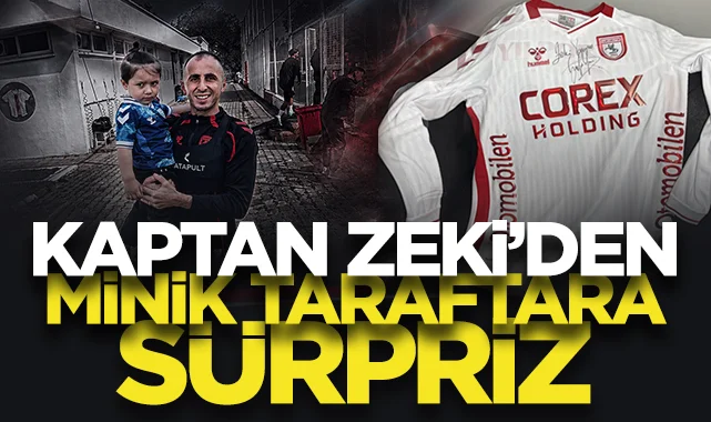 Samsunspor Kaptanı Zeki Yavru minik taraftara forma hediye etti